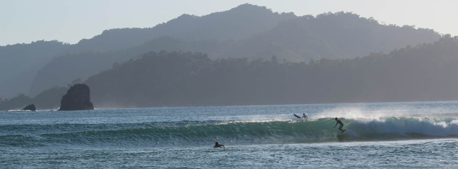 Beginner level surf coaching camp in Indonesia.